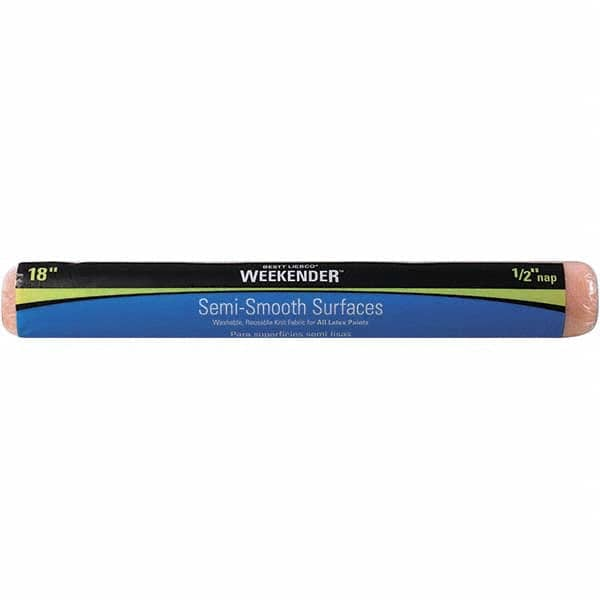 Bestt-Liebco - 1/2" Nap, 18" Wide Paint Roller Cover - Semi-Smooth Texture, Polyester - Americas Industrial Supply