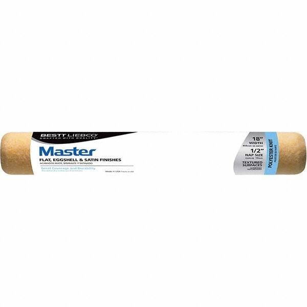 Bestt-Liebco - 1/2" Nap, 18" Wide Paint Roller Cover - Smooth Texture, Polyester - Americas Industrial Supply