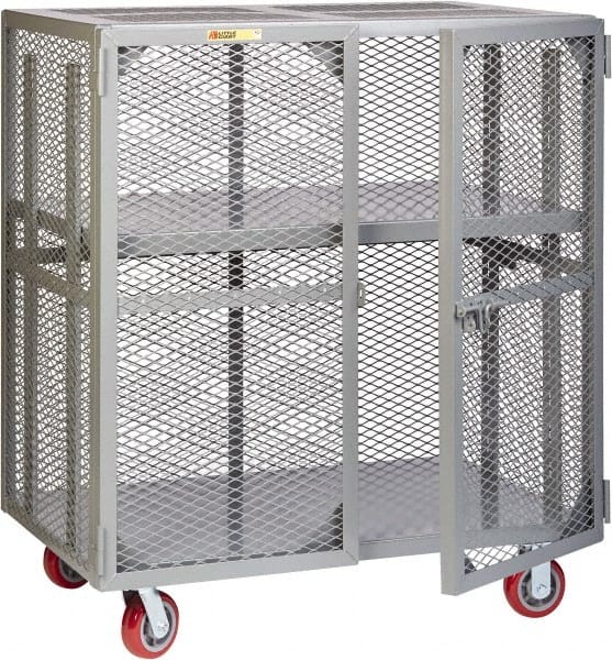 Little Giant - 2 Door, 2 Tier, Mobile Storage Locker - Americas Industrial Supply