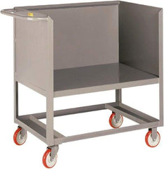 Little Giant - 1,200 Lb Capacity, 3-Sided Steel Raised Platform Box Truck - 53-1/2" Long x 24" Wide x 40" High, 5" Diam Polyurethane Wheels - Americas Industrial Supply