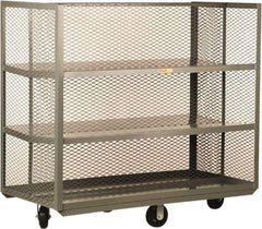 Little Giant - 1,600 Lb Capacity, 6 Shelf, Steel Pick-Pack Truck - 60" Long x 28" Wide x 56" High, 6" Diam Mold-On Rubber Wheels - Americas Industrial Supply
