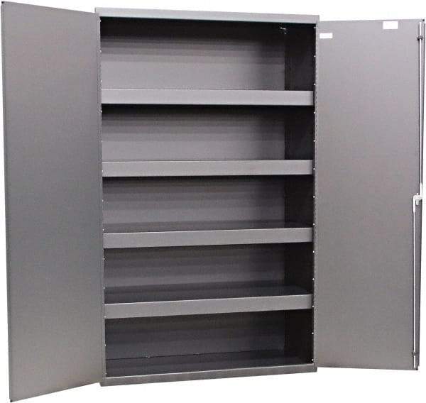 Valley Craft - 4 Shelf Base Storage Cabinet - Steel, 48" Wide x 24" Deep x 84" High, Gray - Americas Industrial Supply