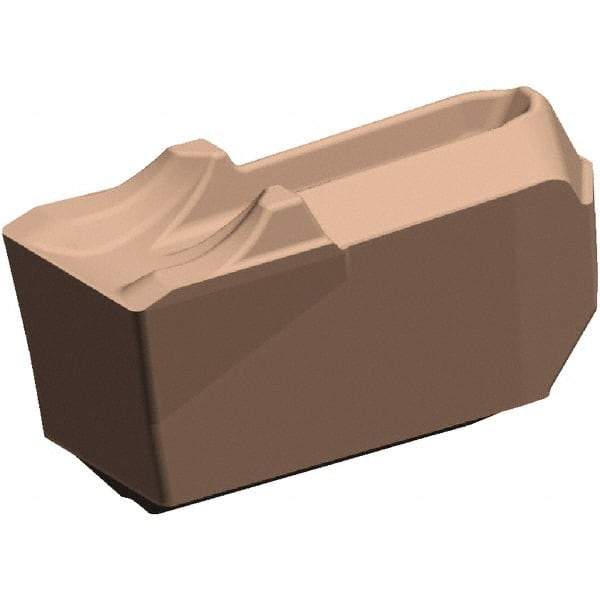 Kennametal - EC-U8 CM KCU25 Grade, 0.315" Cutting Width, Carbide Cutoff Insert - 0° Neutral Lead Angle, 0.016" Cnr Rad, TiOCN Coated, Single End - Americas Industrial Supply