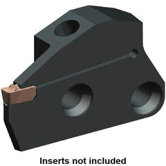Kennametal - System Size 50, Right Hand Cut, 0.63" Max Depth of Cut, 0.118" Max Width of Cut, Modular Cutoff Cutting Unit Head - A2, A3, A4 Insert Style, 2.037" Head Length, 0.41" Center to Cutting Edge, Series Beyond Evolution - Americas Industrial Supply