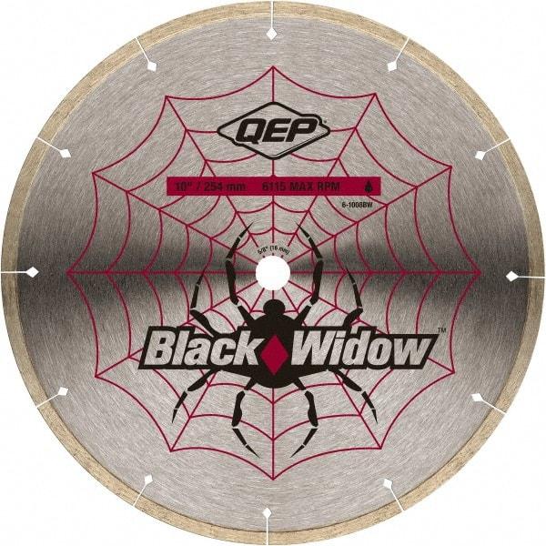 QEP - 10" Diam, 5/8" Arbor Hole Diam, Wet & Dry Cut Saw Blade - Diamond-Tipped, Smooth Action, Standard Round Arbor - Americas Industrial Supply