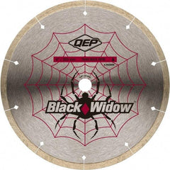 QEP - 8" Diam, 5/8" Arbor Hole Diam, Wet & Dry Cut Saw Blade - Diamond-Tipped, Smooth Action, Standard Round Arbor - Americas Industrial Supply