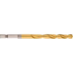 Milwaukee Tool - 9/32" High Speed Steel, 135° Point, Hex Shank Maintenance Drill Bit - Americas Industrial Supply
