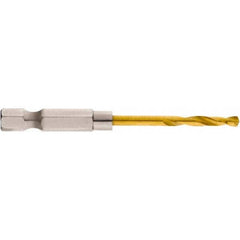 Milwaukee Tool - 1/8" High Speed Steel, 135° Point, Hex Shank Maintenance Drill Bit - Americas Industrial Supply