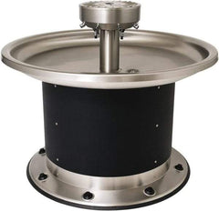 Acorn Engineering - Circular, Foot-Controlled, Floor Outlet Drain, 54" Diam, 8 Person Capacity, Stainless Steel & Vinylclad Galvanized Steel, Wash Fountain - 0.5 GPM - Americas Industrial Supply