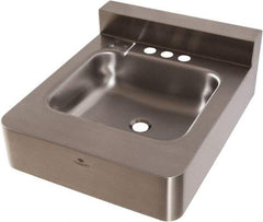 Acorn Engineering - 5" Long x 14" Wide Inside, 1 Compartment, Grade 304 Stainless Steel ADA Lavatory Sink-Wall Mount - 16 Gauge, 22" Long x 18" Wide x 26" High Outside, 5" Deep - Americas Industrial Supply