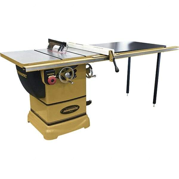 Jet - 10" Blade Diam, 5/8" Arbor Diam, 1 Phase Table Saw - 115/230 Volt, 3-1/8" Cutting Depth - Americas Industrial Supply