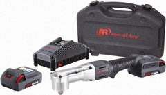 Ingersoll-Rand - 1/2" Drive 20 Volt Angled Cordless Impact Wrench & Ratchet - 1,900 RPM, 3,000 BPM, 180 Ft/Lb Torque, 2 Lithium-Ion Batteries Included - Americas Industrial Supply