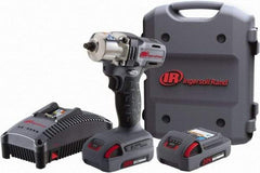 Ingersoll-Rand - 1/2" Drive 20 Volt Pistol Grip Cordless Impact Wrench & Ratchet - 1,700 RPM, 2,900 BPM, 160 Ft/Lb Torque, 2 Lithium-Ion Batteries Included - Americas Industrial Supply