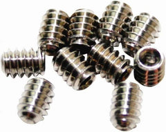 Acorn Engineering - #6-32, 3/16" Long, Flat Point Set Screw - Grade 18-8 Stainless Steel - Americas Industrial Supply