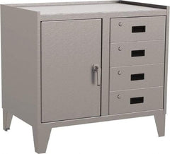Jamco - 2 Shelf Locking Storage Cabinet - Stainless Steel, 36" Wide x 24" Deep x 34" High - Americas Industrial Supply