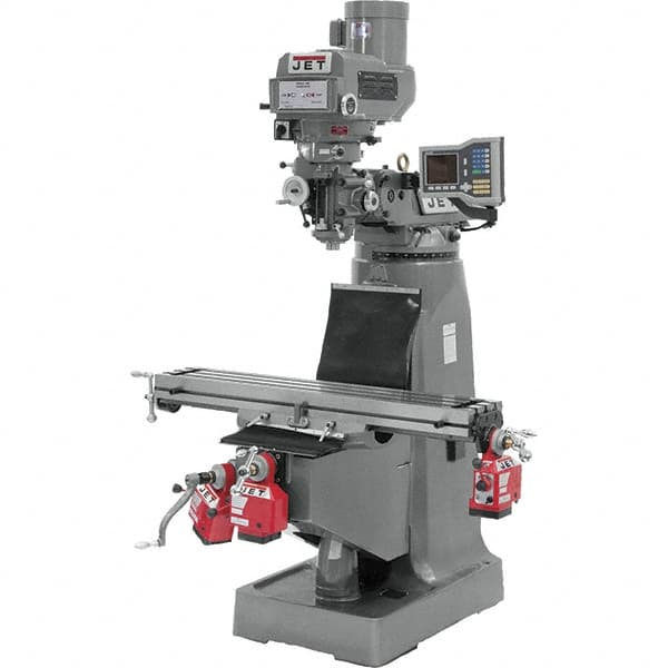 Jet - 9 x 49" 3 hp 230/460V Variable Speed Pulley Control 3 Phase Knee Milling Machine - Americas Industrial Supply