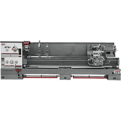 Jet - 26" Swing, 120" Between Centers, 230/460 Volt, Triple Phase Engine Lathe - 6MT Taper, 10 hp, 40 to 1,800 RPM, 4-1/8" Bore Diam - Americas Industrial Supply