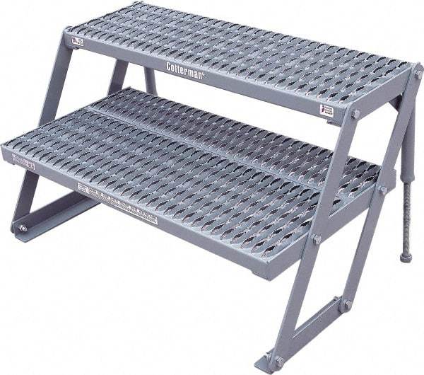 Cotterman - 23" 2 Step Platform - Work Platform, 800 Lb Capacity, 38" Base Width x 21" Base Depth - Americas Industrial Supply