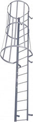 Cotterman - 319" 29 Step Fixed Ladder - Dock Ladder, 300 Lb Capacity, 39" Base Width x 40" Base Depth - Americas Industrial Supply