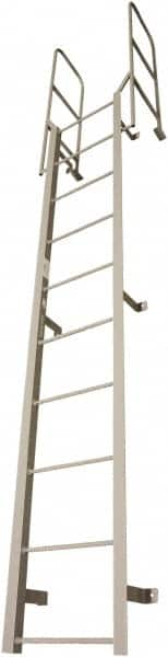 Cotterman - 186" 13 Step Fixed Ladder - Dock Ladder, 300 Lb Capacity, 27" Base Width x 18" Base Depth - Americas Industrial Supply