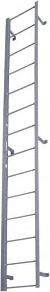 Cotterman - 121" 11 Step Fixed Ladder - Dock Ladder, 300 Lb Capacity, 21" Base Width x 9" Base Depth - Americas Industrial Supply