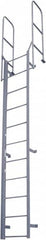 Cotterman - 164" 11 Step Fixed Ladder - Dock Ladder, 300 Lb Capacity, 27" Base Width x 18" Base Depth - Americas Industrial Supply