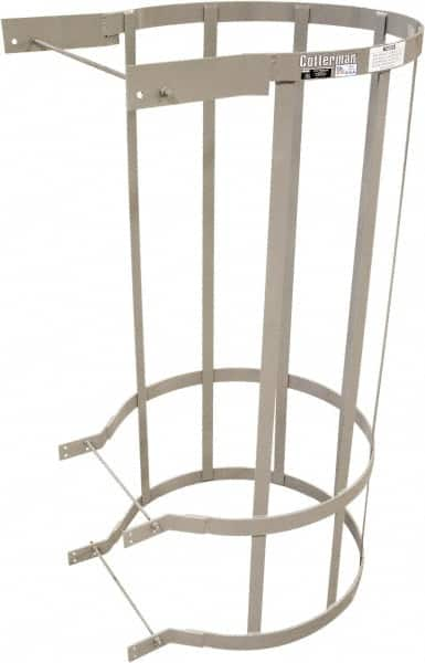 Cotterman - Ladder Modular Bolt-On Cage - Gray, Use with Uncaged Fixed Ladder - Americas Industrial Supply