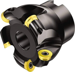 Sandvik Coromant - 80mm Cut Diam, 4mm Max Depth, 27mm Arbor Hole, 12 Inserts, R300-0828.. Insert Style, Indexable Copy Face Mill - R300..Qxx Cutter Style, 20,500 Max RPM, 50mm High, Through Coolant - Americas Industrial Supply
