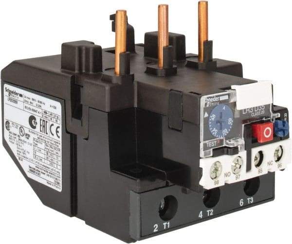 Schneider Electric - 48 to 65 Amp, 690 VAC, Thermal IEC Overload Relay - Trip Class 20, For Use with LC1D80 and LC1D95 - Americas Industrial Supply