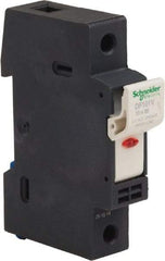 Schneider Electric - 1 Pole, 600 Volt, 32 Amp, DIN Rail Mount Fuse Holder - Compatible with 38mm Long x 17mm Wide and 10mm Diameter Fuse - Americas Industrial Supply