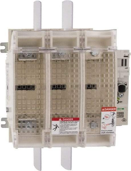 Schneider Electric - 3 Pole, 600 Volt, 200 Amp, Pressure Plate Fuse Holder - Compatible with J Class, 196mm Wide Fuse - Americas Industrial Supply