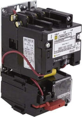 Square D - 110 Coil VAC at 50 Hz, 120 Coil VAC at 60 Hz, 18 Amp, Nonreversible Open Enclosure NEMA Motor Starter - 3 Phase hp: 3 at 200 VAC, 3 at 230 VAC, 5 at 460 VAC, 5 at 575 VAC - Americas Industrial Supply