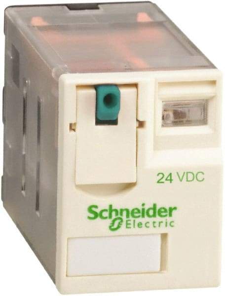 Schneider Electric - 750 VA Power Rating, Electromechanical Plug-in General Purpose Relay - 1 Amp at 250 VAC & 28 VDC, 2 Amp at 250 VAC & 28 VDC, 3 Amp at 277 VAC & 28 VDC, 4CO, 24 VDC - Americas Industrial Supply