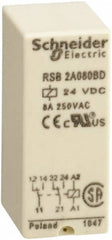 Schneider Electric - 2,000 VA Power Rating, Electromechanical Plug-in General Purpose Relay - 8 Amp at 250 VAC & 28 VDC, 2CO, 24 VDC - Americas Industrial Supply