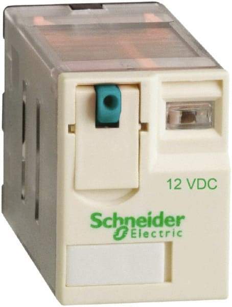 Schneider Electric - 3,750 VA Power Rating, Electromechanical Plug-in General Purpose Relay - 15 Amp at 250 VAC & 28 VDC, 2CO, 12 VDC - Americas Industrial Supply