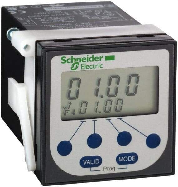 Schneider Electric - 100 hr Delay, Time Delay Relay - 8 Contact Amp, 24 VDC & 24 to 240 VAC at 50/60 Hz - Americas Industrial Supply