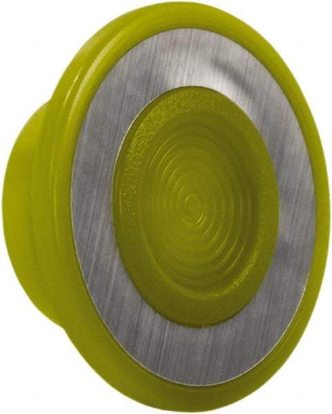 Schneider Electric - Extended Mushroom Head Pushbutton Switch Cap - Yellow, Illuminated - Americas Industrial Supply