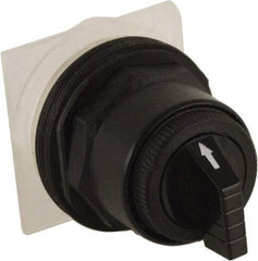 Schneider Electric - 30mm Mount Hole, 3 Position, Knob and Pushbutton Operated, Selector Switch Only - Black, Maintained (MA), without Contact Blocks, Anticorrosive, Weatherproof, Dust and Oil Resistant - Americas Industrial Supply