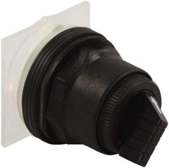 Schneider Electric - 30mm Mount Hole, 2 Position, Knob and Pushbutton Operated, Selector Switch Only - Black, Maintained (MA), without Contact Blocks, Anticorrosive, Weatherproof, Dust and Oil Resistant - Americas Industrial Supply