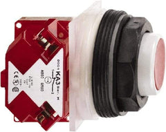 Schneider Electric - 30mm Mount Hole, Extended Straight, Pushbutton Switch with Contact Block - Octagon, Red Pushbutton, Momentary (MO) - Americas Industrial Supply