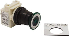 Schneider Electric - 30mm Mount Hole, Extended Straight, Pushbutton Switch Only - Green Pushbutton, Maintained (MA), Momentary (MO) - Americas Industrial Supply