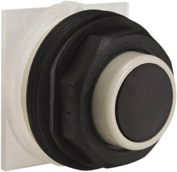 Schneider Electric - 30mm Mount Hole, Extended Straight, Pushbutton Switch Only - Black Pushbutton, Momentary (MO) - Americas Industrial Supply