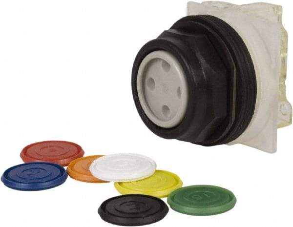 Schneider Electric - 30mm Mount Hole, Flush, Pushbutton Switch with Contact Block - Octagon, Multicolor Pushbutton, Momentary (MO) - Americas Industrial Supply