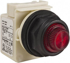 Schneider Electric - 120 V Red Lens Indicating Light - Round Lens, Screw Clamp Connector, Corrosion Resistant, Dust Resistant, Oil Resistant - Americas Industrial Supply