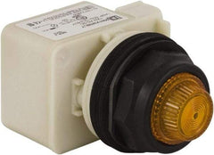 Schneider Electric - 120 V Amber Lens LED Indicating Light - Round Lens, Screw Clamp Connector, Corrosion Resistant, Dust Resistant, Oil Resistant - Americas Industrial Supply