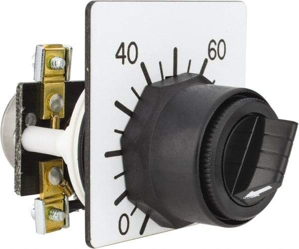 Square D - 5,000 Ohm, 30mm, 300 VAC Potentiometer - 2 Watts, Nonilluminated, Knob Operated, NEMA 4, 13 - Americas Industrial Supply