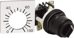 Square D - 2,500 Ohm, 30mm, 300 VAC Potentiometer - 2 Watts, Nonilluminated, Knob Operated, NEMA 4, 13 - Americas Industrial Supply