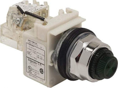 Schneider Electric - 120 VAC Green Lens LED Pilot Light - Round Lens, Screw Clamp Connector - Americas Industrial Supply