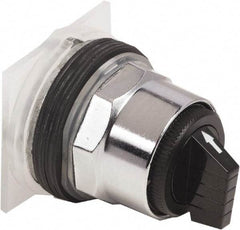 Schneider Electric - 30mm Mount Hole, 3 Position, Knob and Pushbutton Operated, Selector Switch Only - Black, Momentary (MO), without Contact Blocks, Weatherproof and Dust and Oil Resistant - Americas Industrial Supply