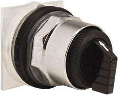 Schneider Electric - 30mm Mount Hole, 3 Position, Knob and Pushbutton Operated, Selector Switch Only - Black, Maintained (MA), without Contact Blocks, Weatherproof and Dust and Oil Resistant - Americas Industrial Supply